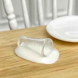 Dollhouse Miniature Spilled Milk Glass