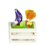 Dollhouse Miniature White Easter Crate