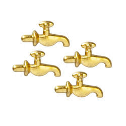 Miniature Yellow Chrome Faucets