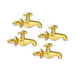 Miniature Yellow Chrome Faucets