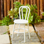Dollhouse Miniature White Cafe Chair