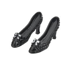 Dollhouse Miniature Black High Heel Pumps