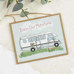 "Bless Our Motorhome" Wooden Sign