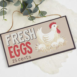 Fresh Eggs Wood Sign