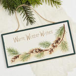 Primitive "Warm Winter Wishes" Wood Sign