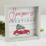 "Seasons Greetings" Car Tabletop Sign