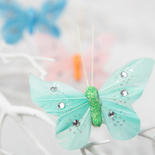 Pastel Rhinestone Artificial Butterfly
