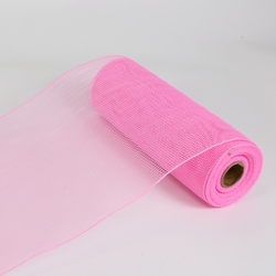 Pink Poly Deco Mesh Ribbon