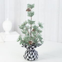 Artificial Ming Pine Tree with Plaid Base
