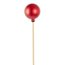 Matte Red Ball Ornament Pick