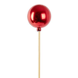 Red Ball Ornament Pick