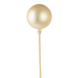 Matte Gold Ball Ornament Pick
