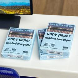 Set of Dollhouse Miniature Blue Copy Papers