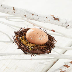 Artificial Twig Bird Nest with Egg