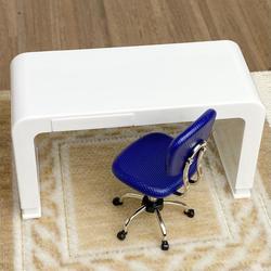 White Dollhouse Miniature Reac Modern Office Chair REC099 