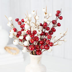Artificial Red and White Berry Pick