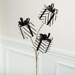 Black and White Gift Box Floral Spray
