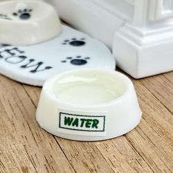 Dollhouse Miniature Filled Dog Water Bowl