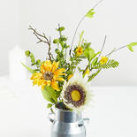 Artificial Sunflower and Mixed Foliage Spray