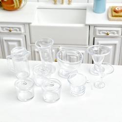 Dollhouse Miniature Clear Kitchenware Set