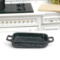 Dollhouse Miniature Black Roasting Pan