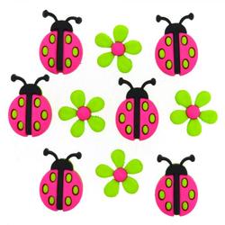 Dress It Up Ladybug Crossing Buttons