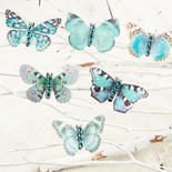 Blue and Green Assorted Butterflies with Gems
