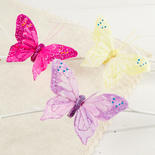 Assorted Pastel Glittered Butterflies