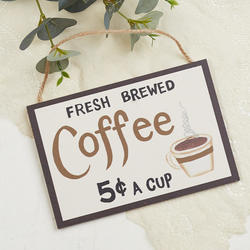 "Fresh Brewed Coffee.." Wooden Sign