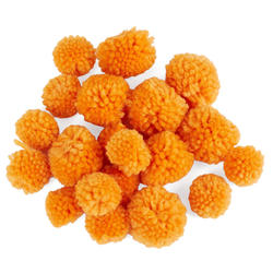 Assorted Size Orange Yarn Pom Poms
