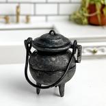 Dollhouse Miniature Cast Iron Bean Pot