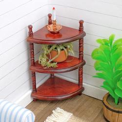 Dollhouse Miniature Corner Shelf