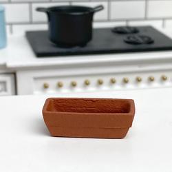Dollhouse Miniature Terra Cotta Loaf Pan