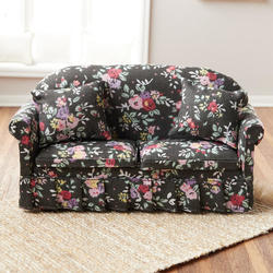 Tinksky Lovely Miniature Dollhouse Furniture Flower Print Sofa Couch With 2 Cush 