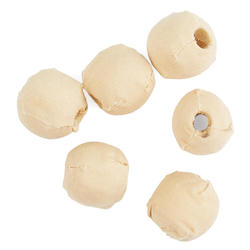 Sandy Beige Round Cloth Covered Beads