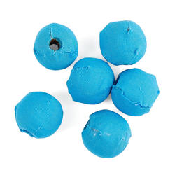 Teal Round Cloth Covered Beads