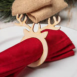 Unfinished Wood Reindeer Christmas Napkin Ring