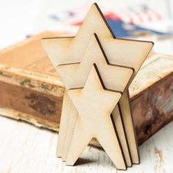 Unfinished Wooden Americana Star Set