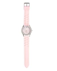 Light Pink Rhinestone and Silicone Watch