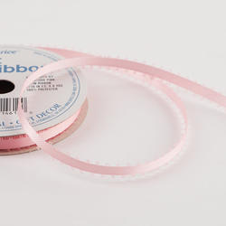 3/16" Pink Picot Satin Ribbon