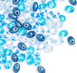 Ocean Breeze Twin Czech 2-Hole Glass Beads