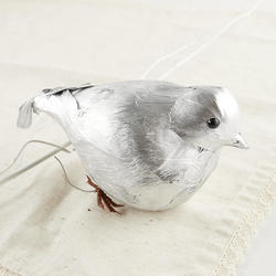 Artificial Silver Plump Bird