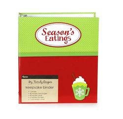 Holiday "Season's Eatings" Recipe Card Binder Set