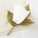 White Artificial Rose Boutonniere