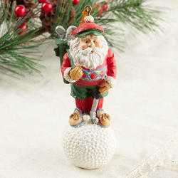 Golf Santa Ornament