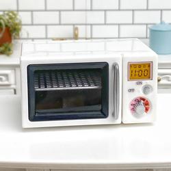 Dolls House Miniature Kitchen Accessory Microwave Oven With Light 