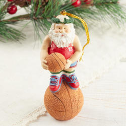 Basketball Santa Ornament