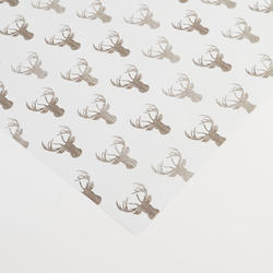 Dollhouse Miniature White Antler Wallpaper