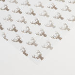 Dollhouse Miniature White Antler Wallpaper