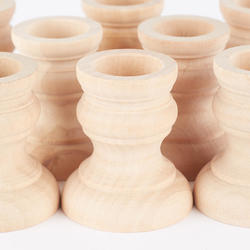 Unfinished Wood Candle Holders Candle Cups and Candle Holders Wood 